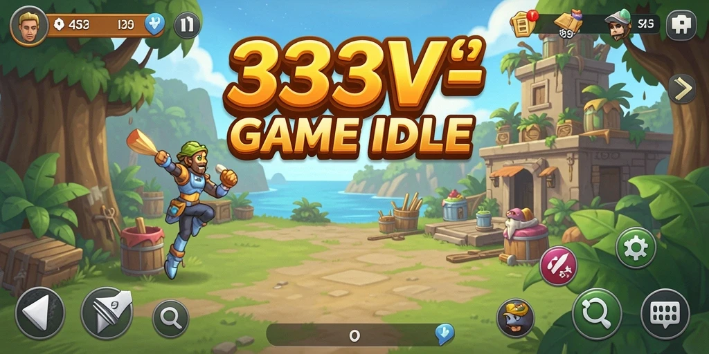 Screenshot menampilkan gameplay santai dan karakter lucu dalam 333V.