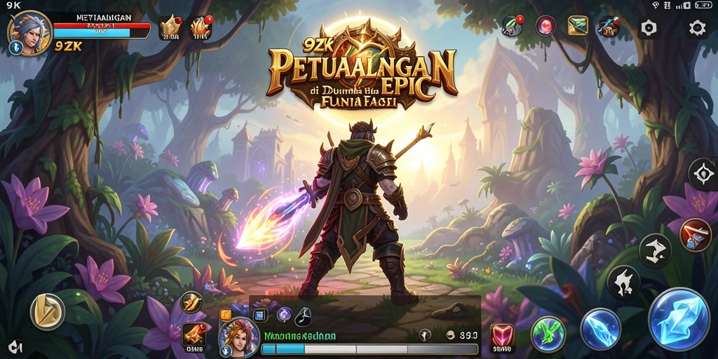 Gameplay menegangkan di dalam 9ZK dengan pertarungan epik.