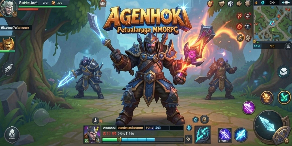 Tampilan utama gameplay AGENHOKI yang mengesankan dan mendebarkan.