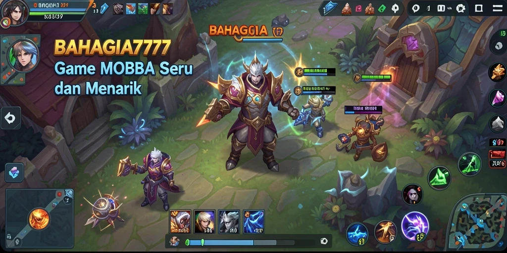 Tampilan gameplay menarik dari BAHAGIA777 di arena pertempuran.
