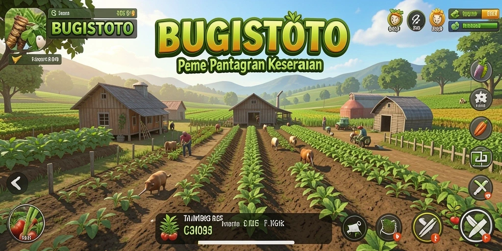 Gameplay seru pertanian di BUGISTOTO dengan grafis memukau.