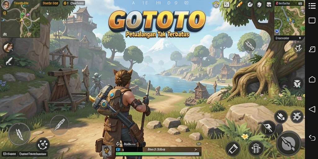 Tangkapan layar GOTOTO menampilkan aksi mendebarkan di dunia terbuka.