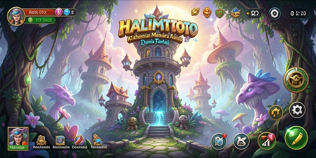 Screenshot HALIMTOTO menampilkan gameplay seru Tower Defense dengan strategi pertahanan menara.