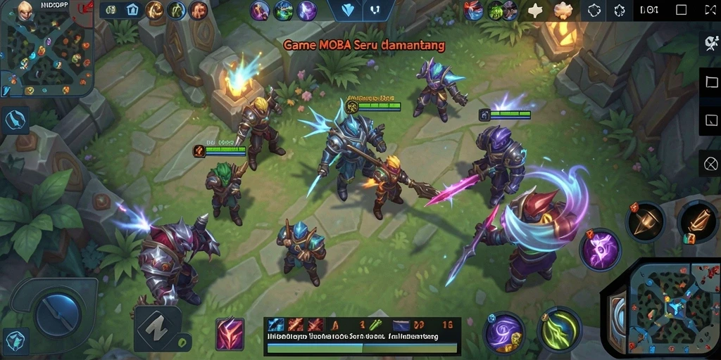 Tampilan gameplay seru INDORP dengan pertarungan tim yang intens.