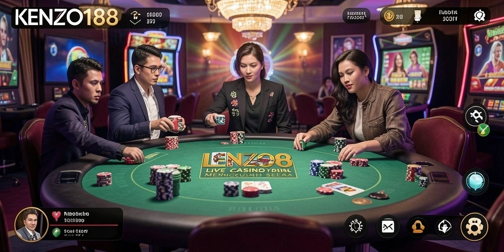 Tampilan gameplay KENZO188 yang mengesankan dan interaktif.