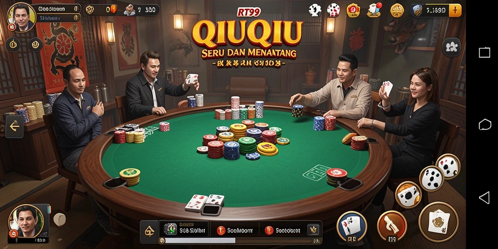 Tampilan gameplay RT99 yang menarik dalam permainan QiuQiu.