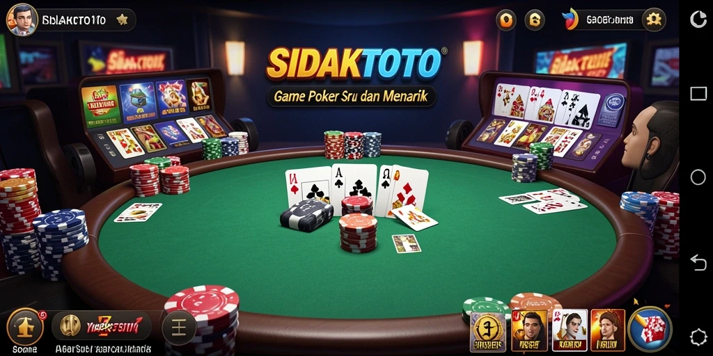 Gameplay menarik di SIDAKTOTO menampilkan suasana poker yang mendebarkan.