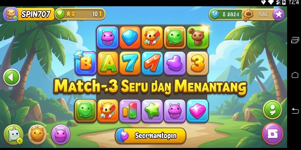 Tampilan gameplay SPIN707 yang menarik dan berwarna-warni.