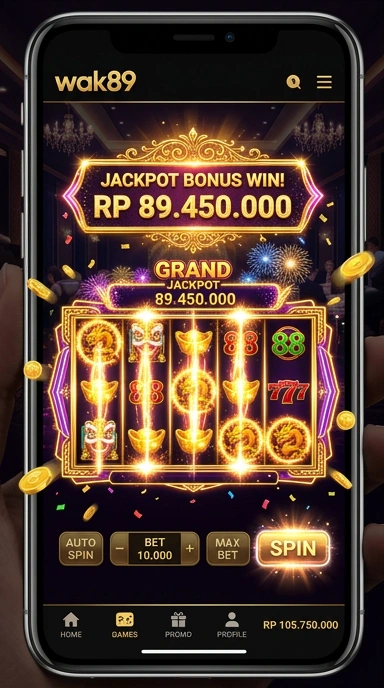 Tampilan antarmuka wak89 untuk pengguna Android.